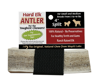 4 inch elk antler split chew for dogs